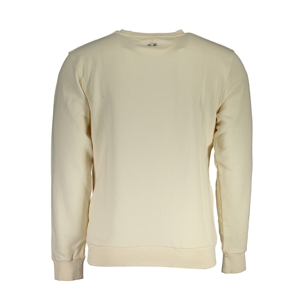La Martina Weißer Baumwollpullover für Herren
