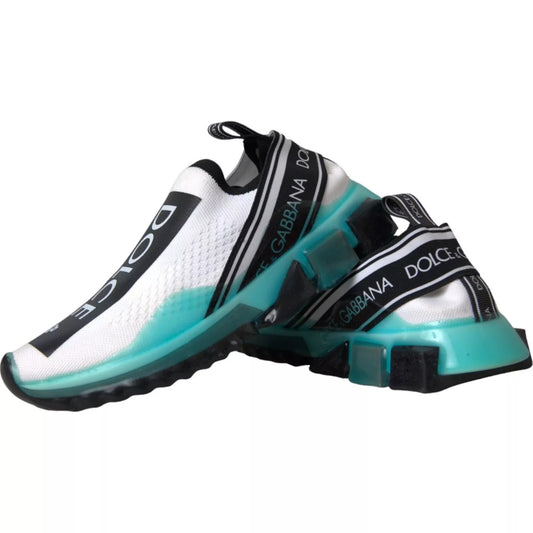 Dolce & Gabbana – Slip-On-Sorrento-Sneaker in Schwarz, Weiß und Blau