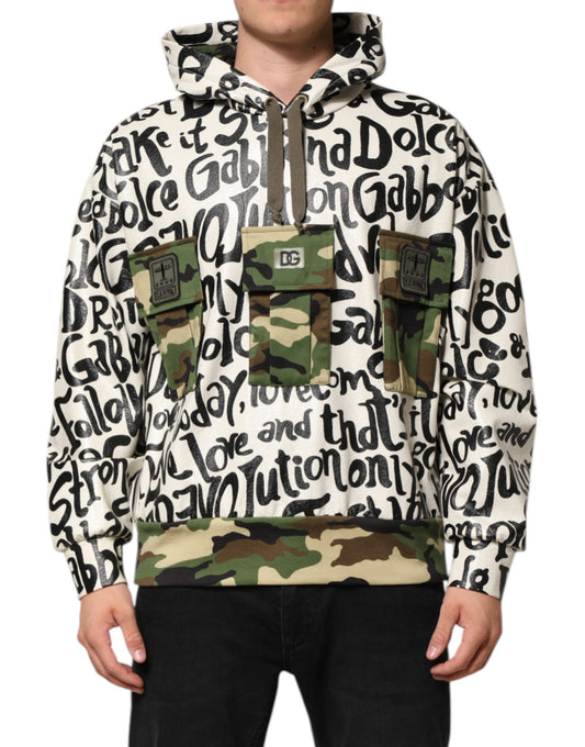 Dolce & Gabbana Mehrfarbiger DGMania-Sweatshirtpullover mit Kapuze
