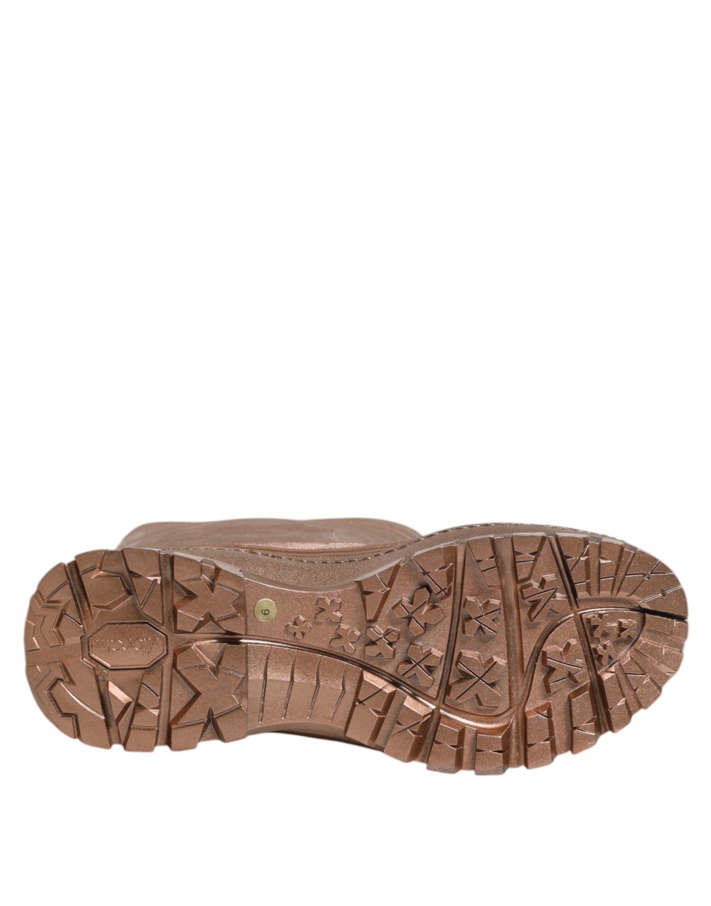 Dolce & Gabbana Metallic Gold Pull On Regenstiefel Schuhe