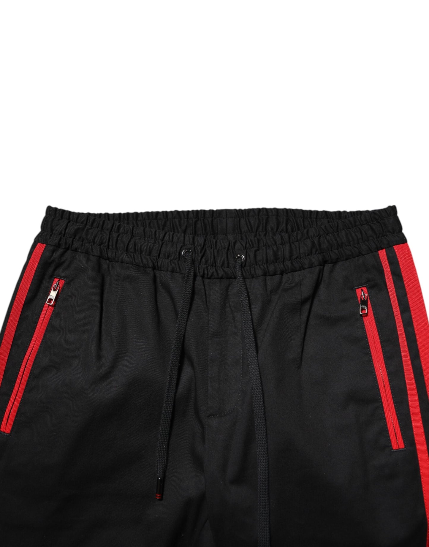 Dolce & Gabbana – Jogginghose aus Baumwolle mit rotem Streifen und Logo