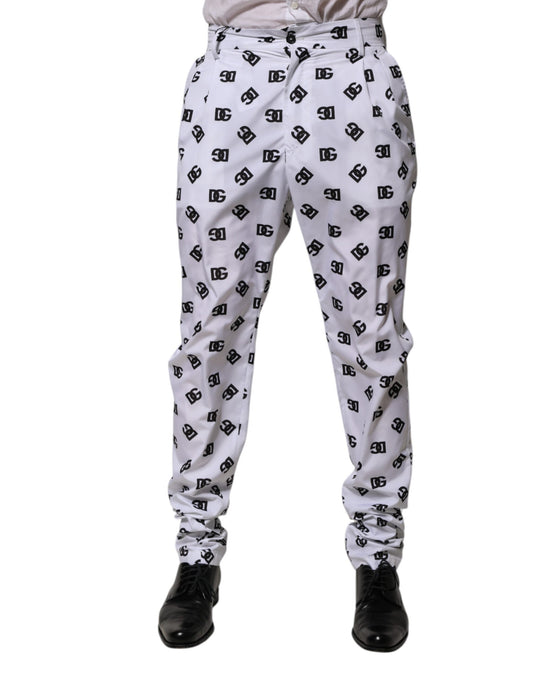 Dolce & Gabbana – Enge Jeanshose aus Baumwolle mit Logo in Weiß