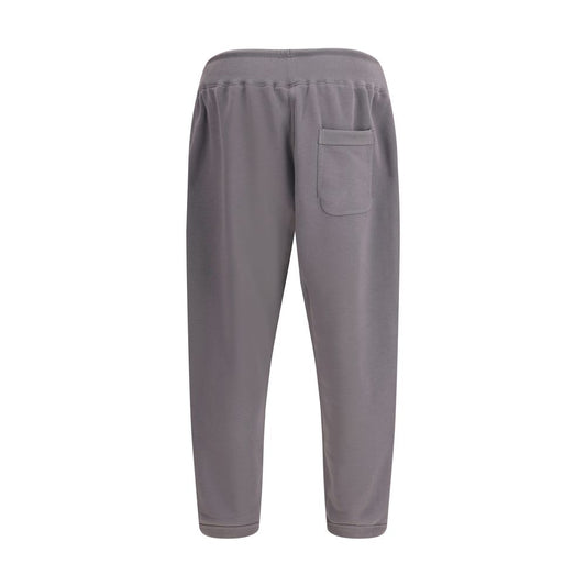Y-3 Graue Baumwoll-Jogginghose (Trainingshose)