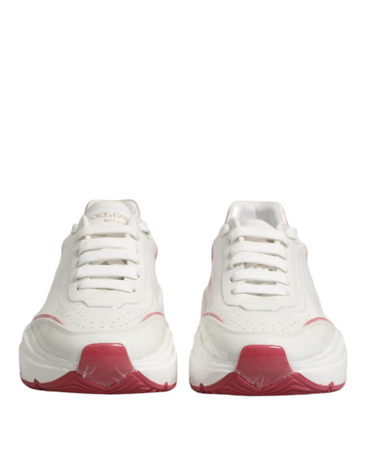 Dolce & Gabbana Weiß Rosa Daymaster Low Top Sneakers Schuhe