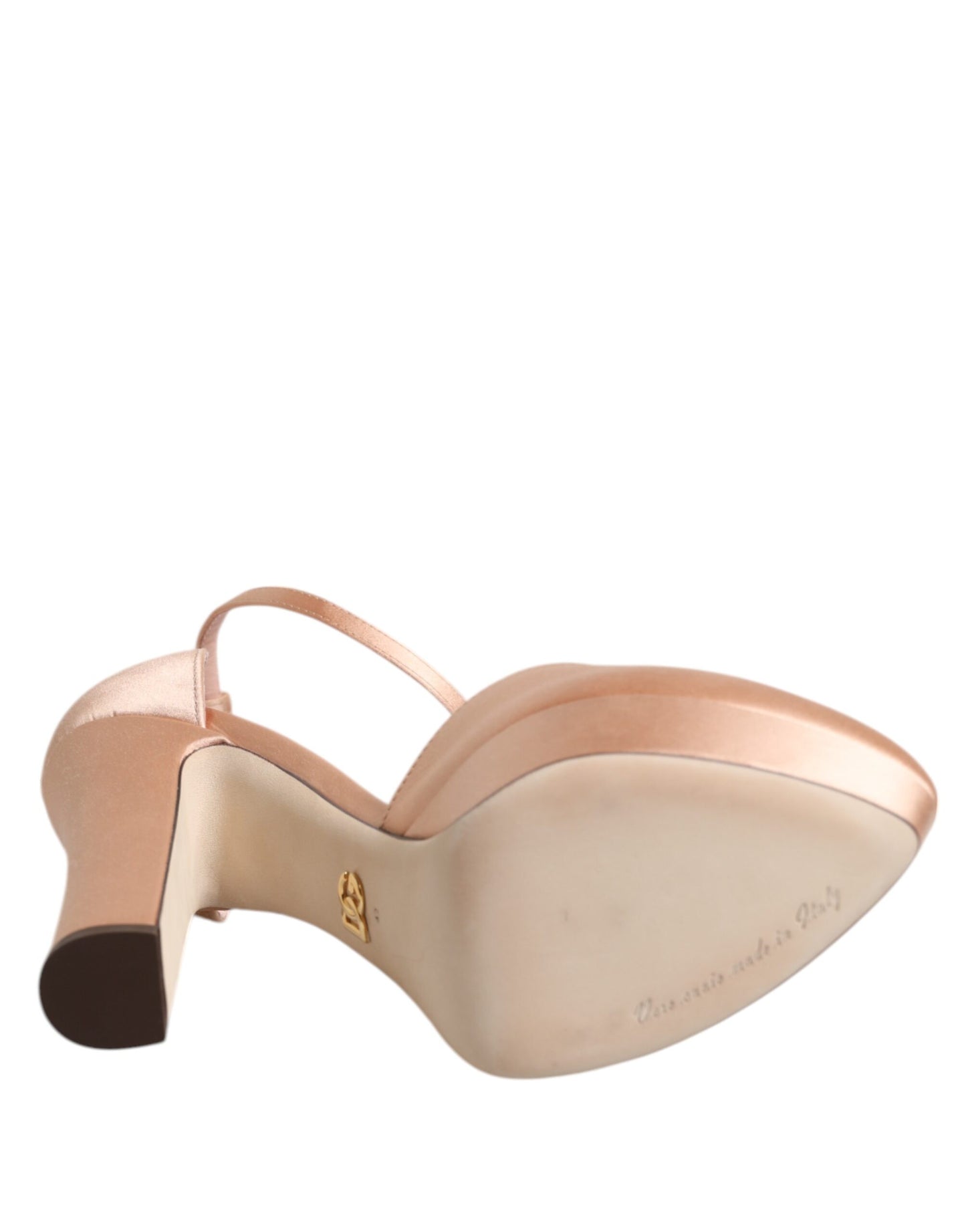 Dolce & Gabbana Pink Block Heels Knöchelriemen Sandalen Schuhe