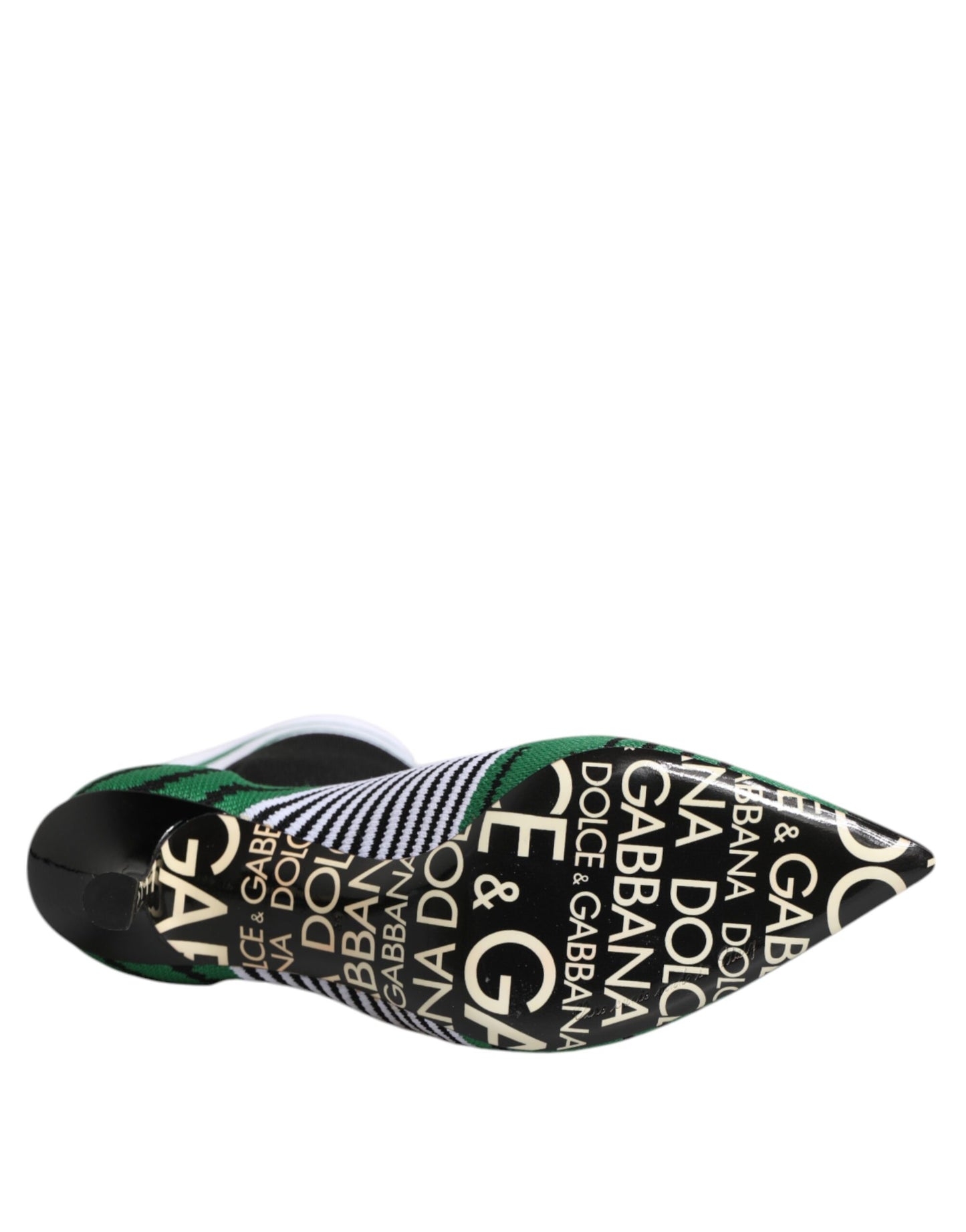 Dolce & Gabbana – Grüne Stiefeletten im Stretch-Sockenstil