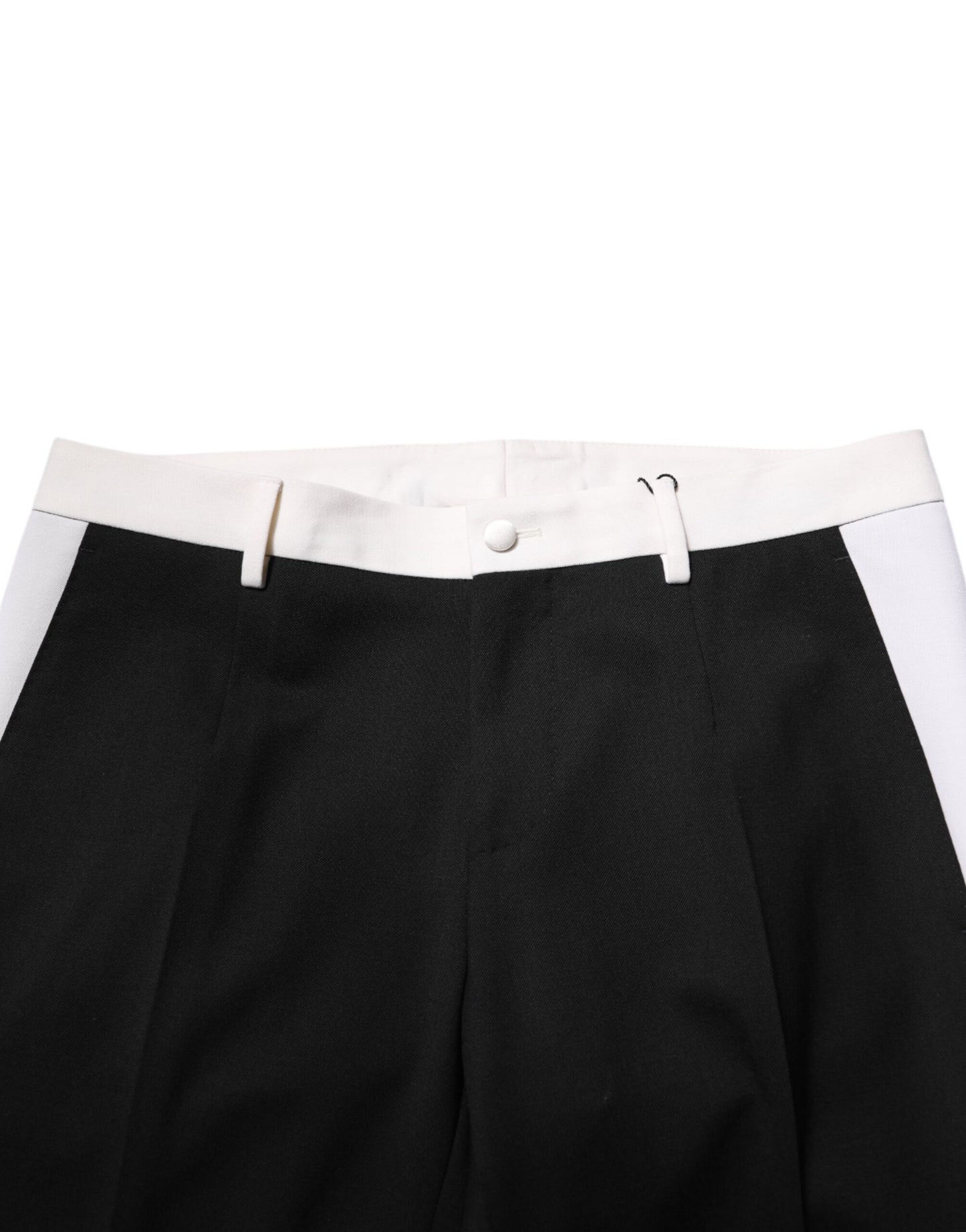 Dolce & Gabbana Schwarz-Weiß gestreifte Wollhose für Herren