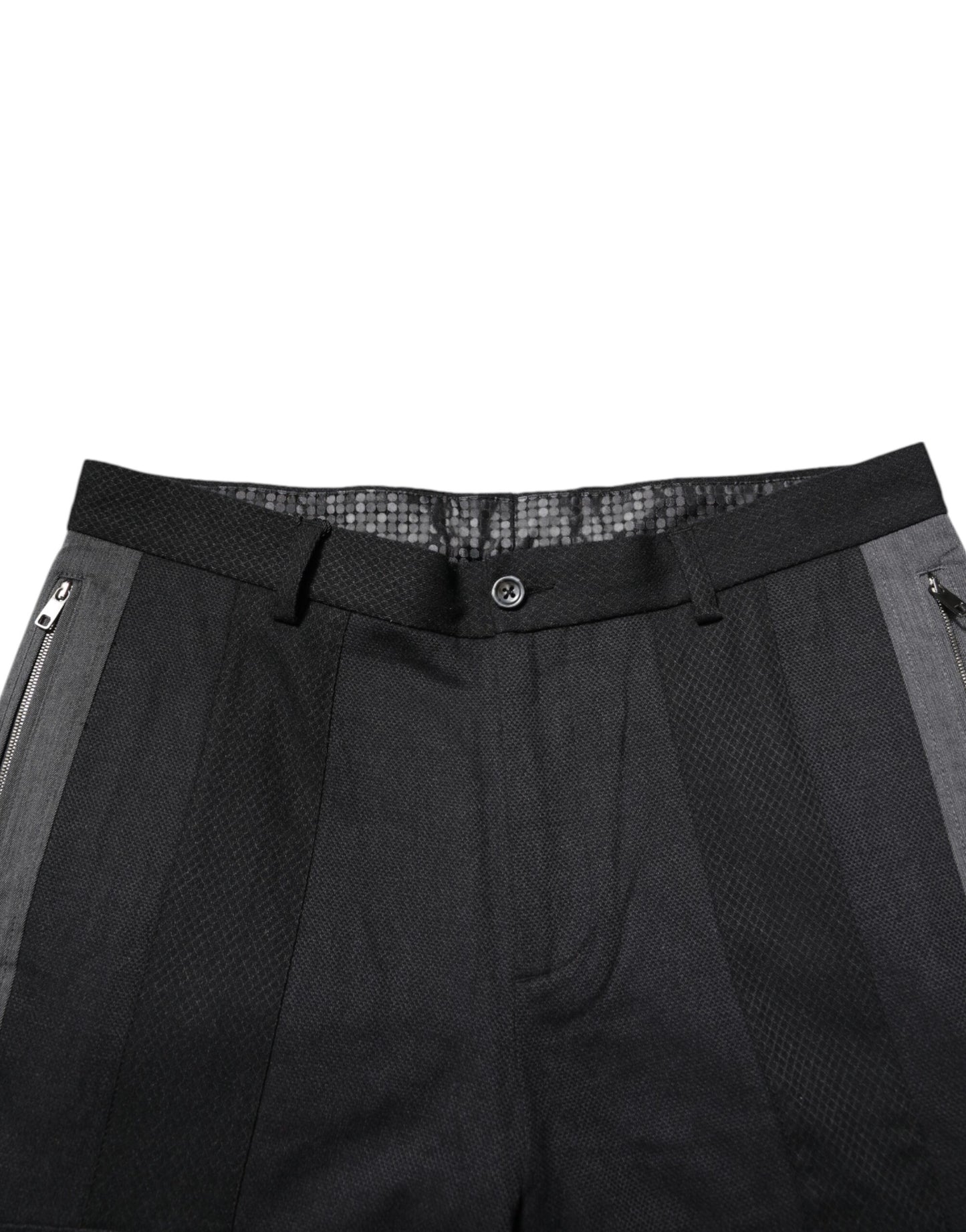 Dolce & Gabbana – Schwarze, graue Baumwollhose für formelle Anlässe