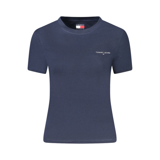 Tommy Hilfiger Damen-T-Shirt aus Baumwolle, Blau