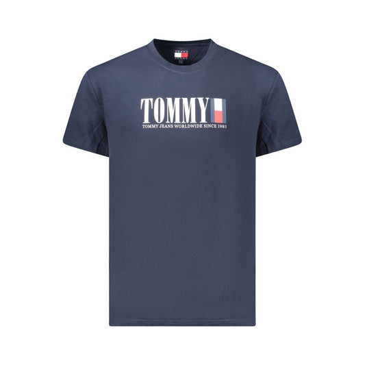 Tommy Hilfiger – Blaues Baumwoll-T-Shirt für Herren
