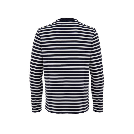 Maison Kitsuné, Langarmshirt aus blauer Baumwolle