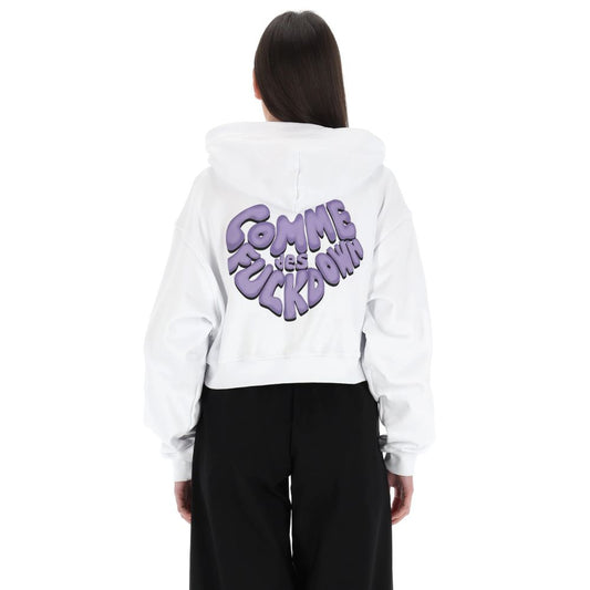 Comme Des Fuckdown Weißes Baumwoll-Sweatshirt für Damen