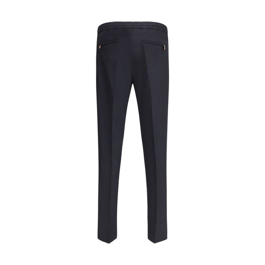 PT Torino Black Fleece Wool Casual Pants