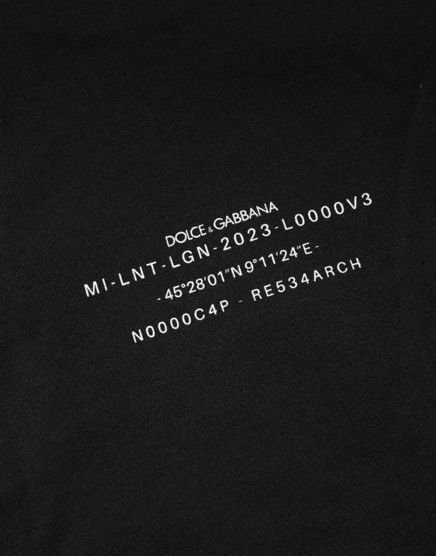 Dolce & Gabbana Schwarzes Baumwoll-T-Shirt mit Rundhalsausschnitt und DG Vib3-Print