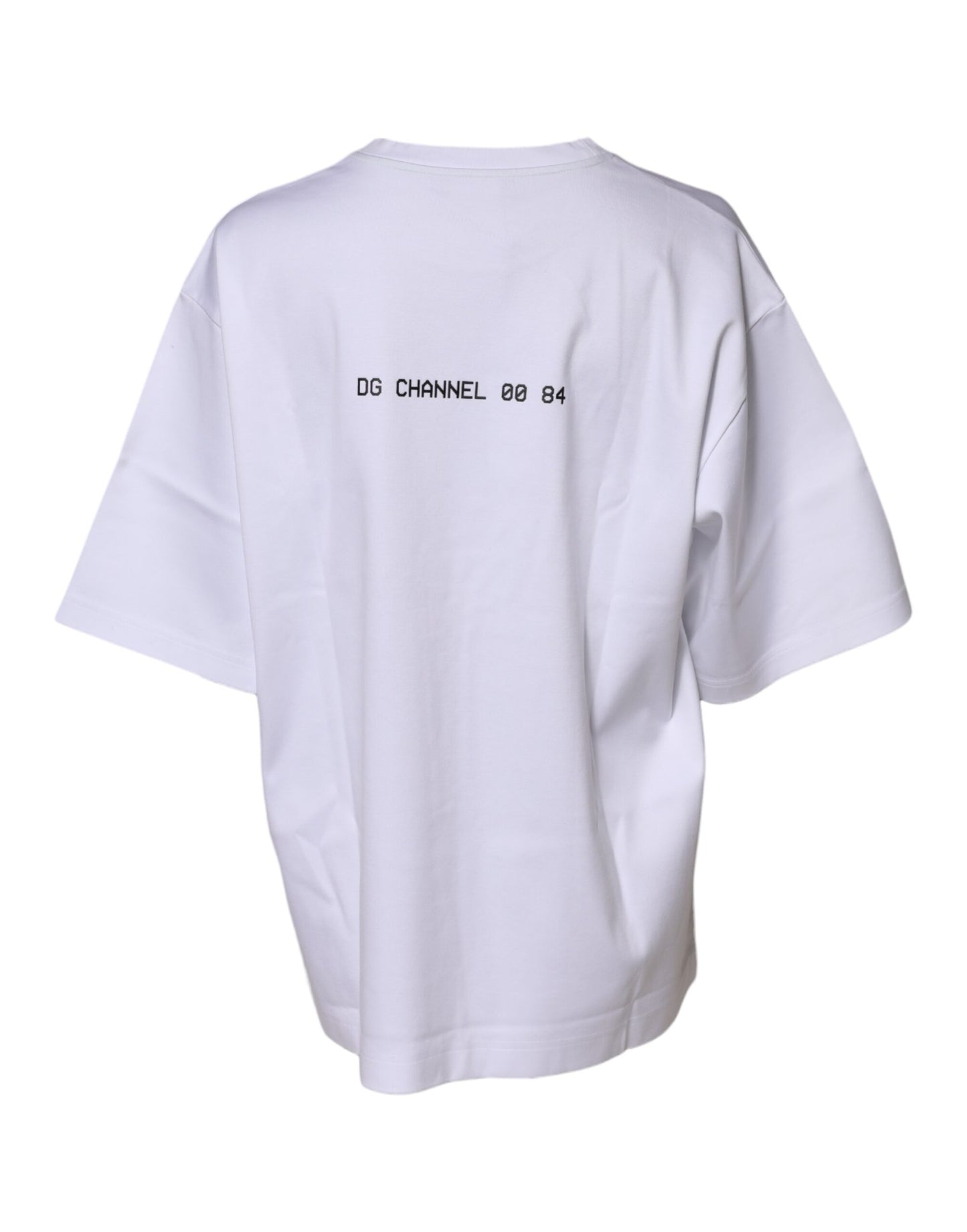 Dolce & Gabbana – Weißes, bedrucktes T-Shirt aus Baumwolle mit kurzen Ärmeln