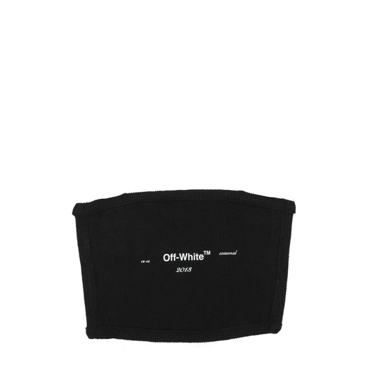 Off-White Schwarze Baumwoll-Gesichtsmaske