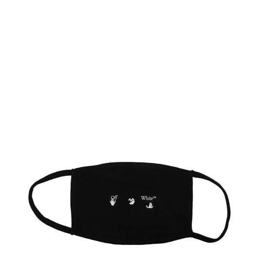 Off-White Schwarze Baumwoll-Gesichtsmaske
