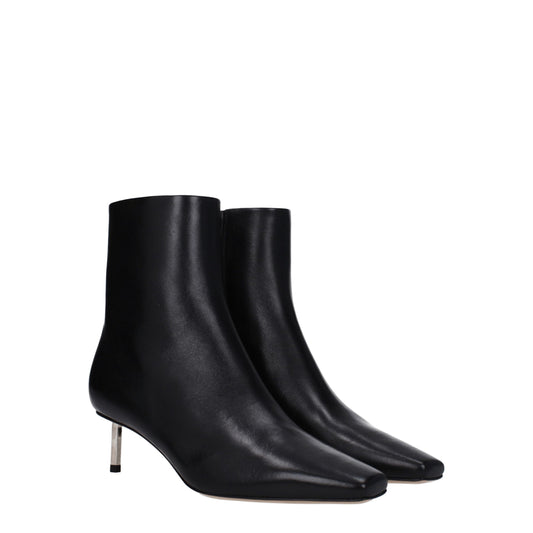 Off-White – Schwarze Lederstiefeletten