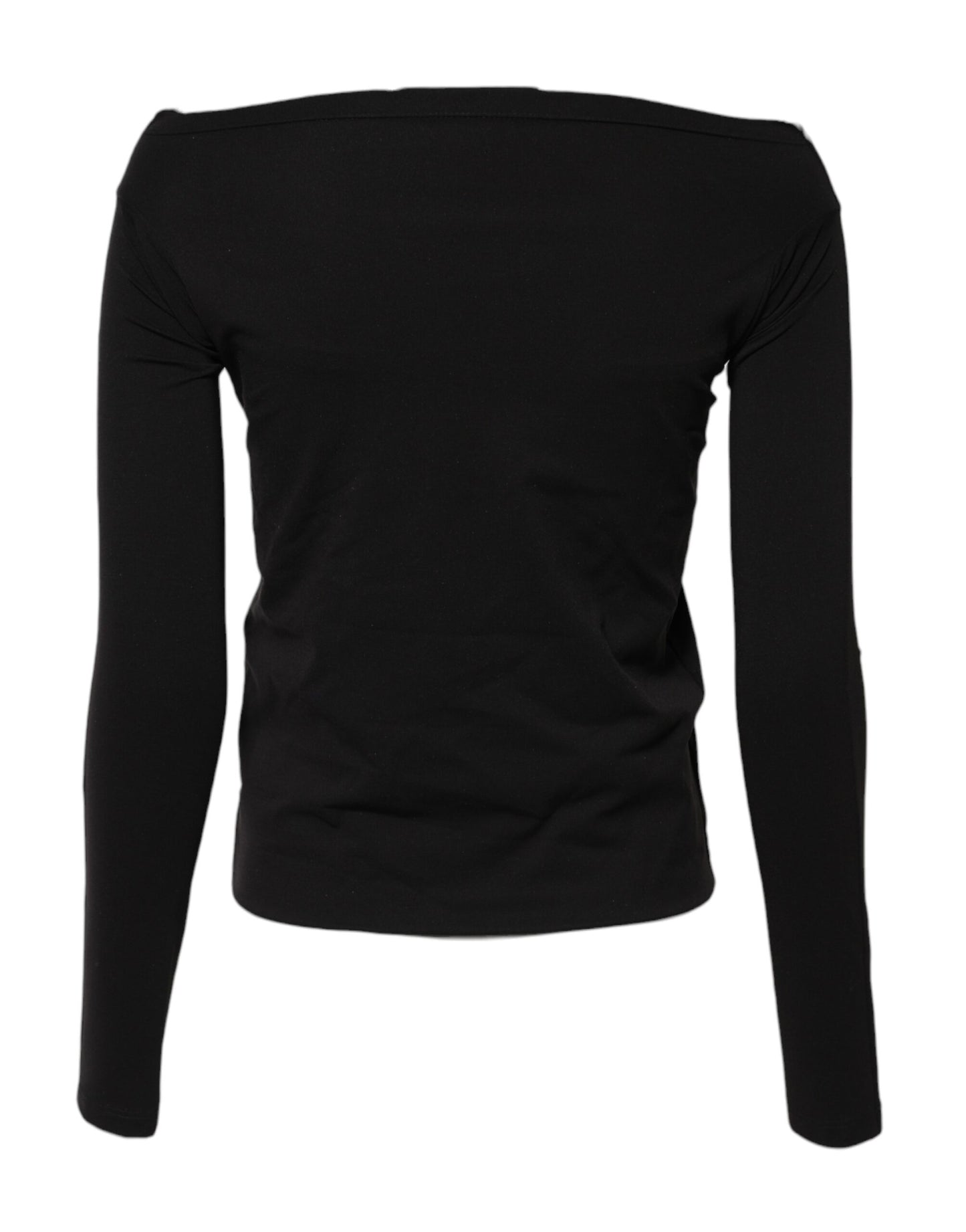 Dolce & Gabbana – Schwarzer Pullover aus Wolle mit Rundhalsausschnitt
