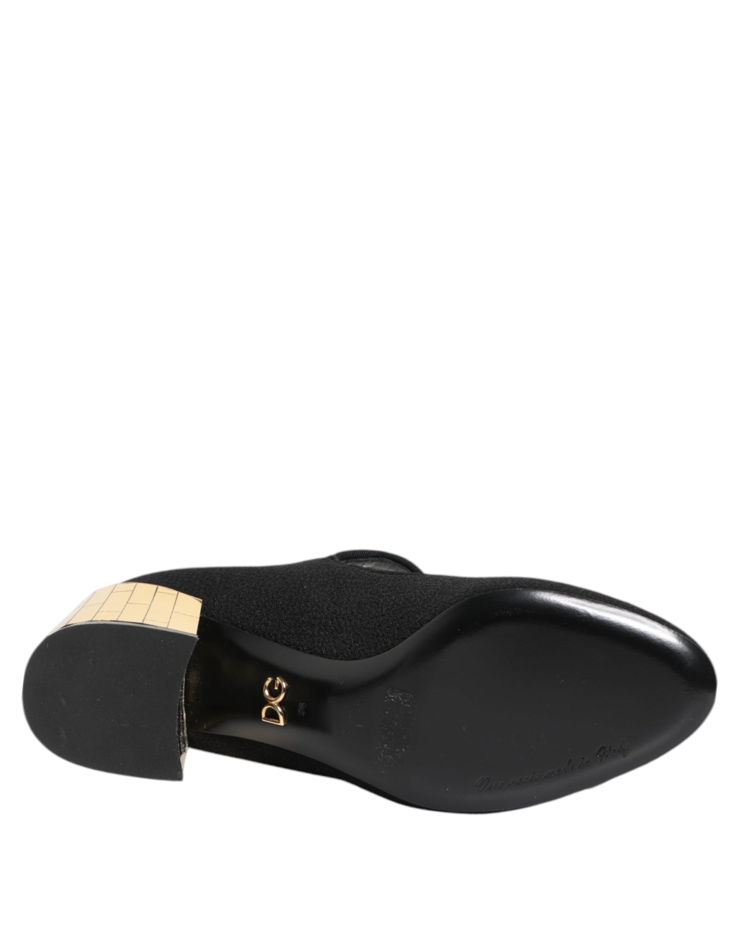 Dolce & Gabbana – Schwarze Mary-Jane-Schuhe mit Blumen- und Kristallverzierung