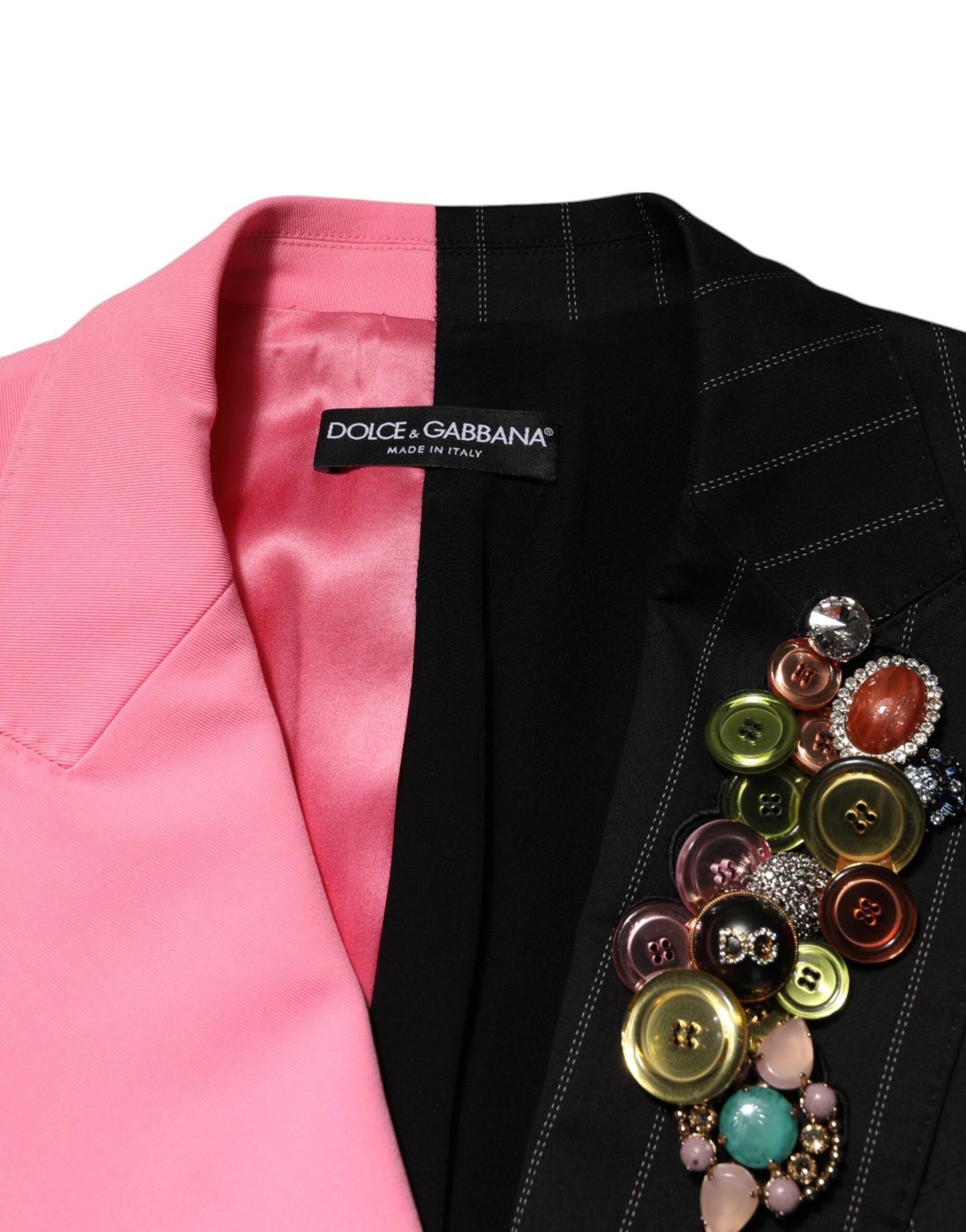Dolce & Gabbana – Mehrfarbige Manteljacke mit Patchwork-Verzierung