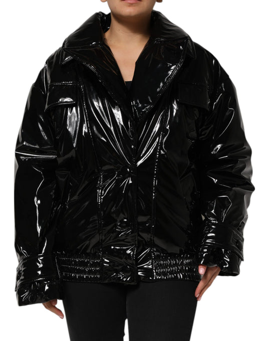 Dolce & Gabbana – Schwarze Steppjacke aus Polyester