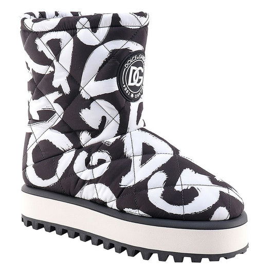 Dolce & Gabbana – Schwarze Nylonstiefel für Herren