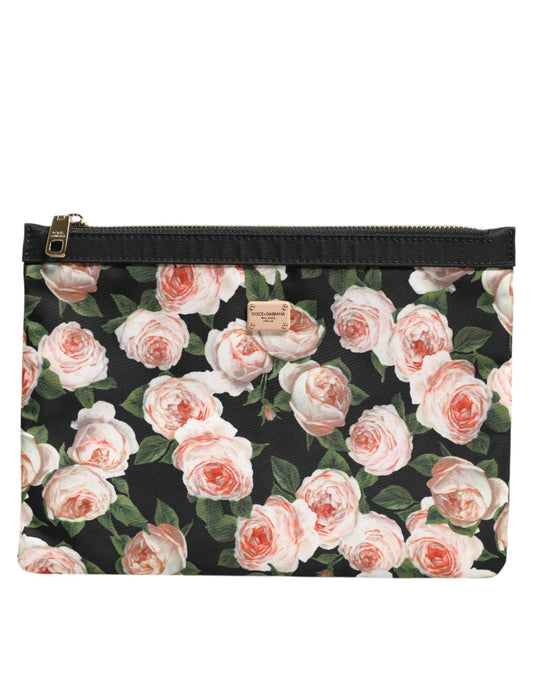 Dolce & Gabbana Multicolor Floral DG Plaque Clutch Damen Beutel Borse Bag