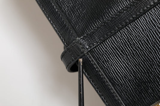 Dolce & Gabbana Black Leather Miss Escape Shopping Tote Women Borse Bag