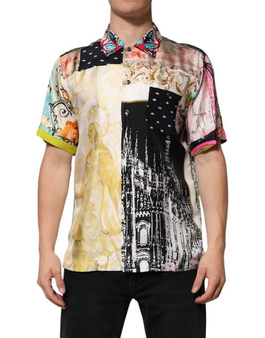 Dolce & Gabbana Freizeithemd mit mehrfarbigem Print und Button-Down-Kragen