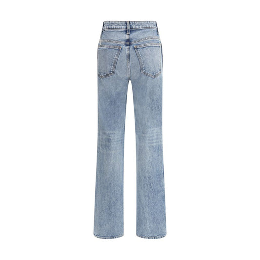 Khaite Light Blue Cotton High-Waisted Jean