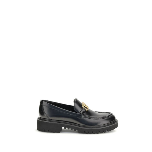 Valentino Garavani – Slip-On-Loafer aus schwarzem Leder