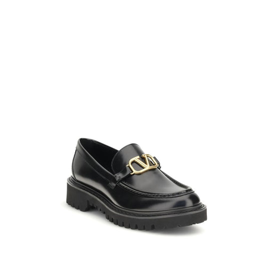 Valentino Garavani – Slip-On-Loafer aus schwarzem Leder