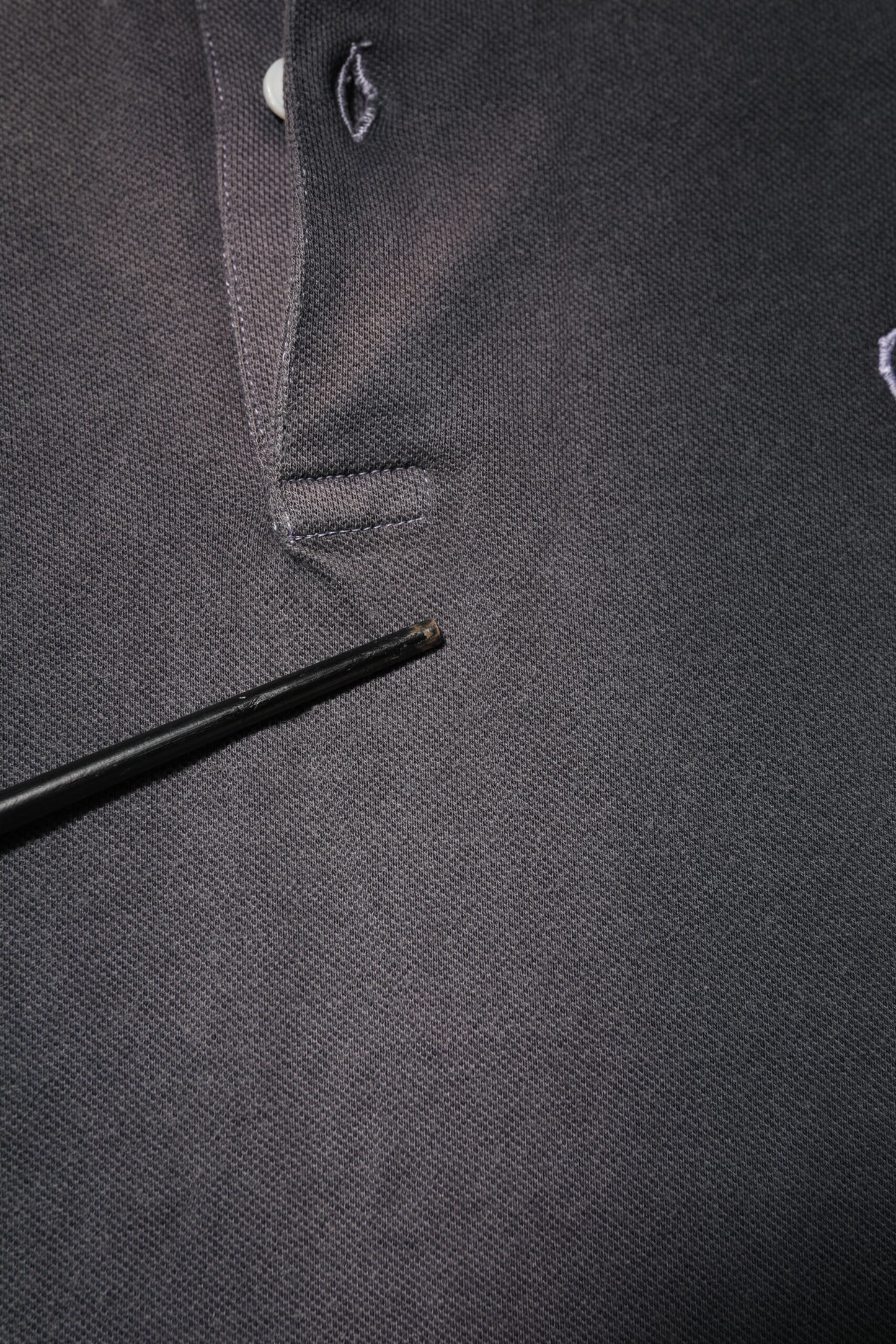 Dolce & Gabbana Herren-Poloshirt mit Kronenkragen aus grauer Baumwolle