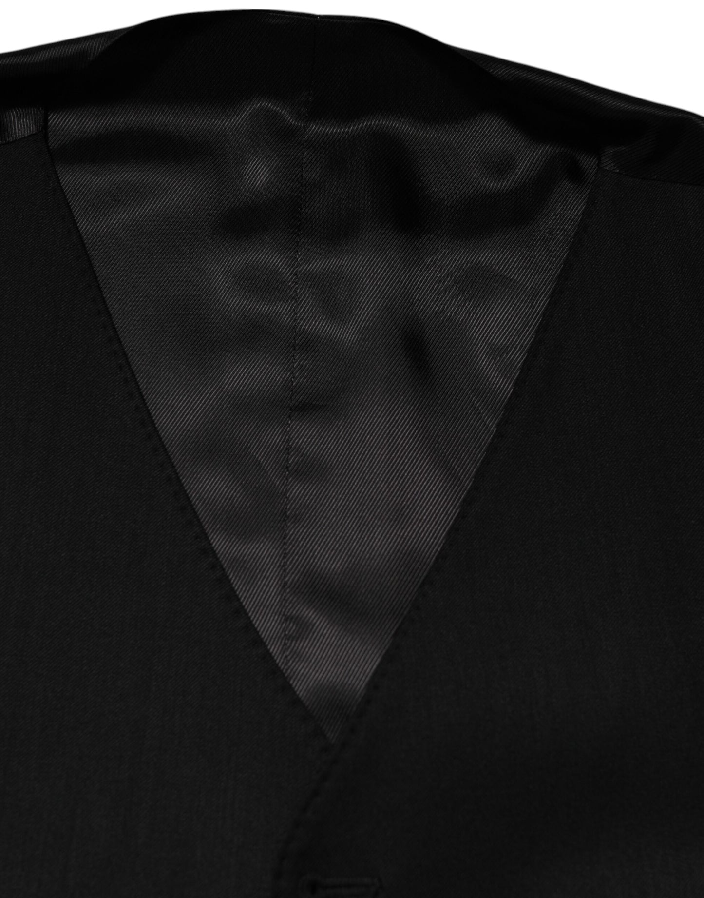 Dolce & Gabbana Schwarze Wollweste für formelle Anlässe