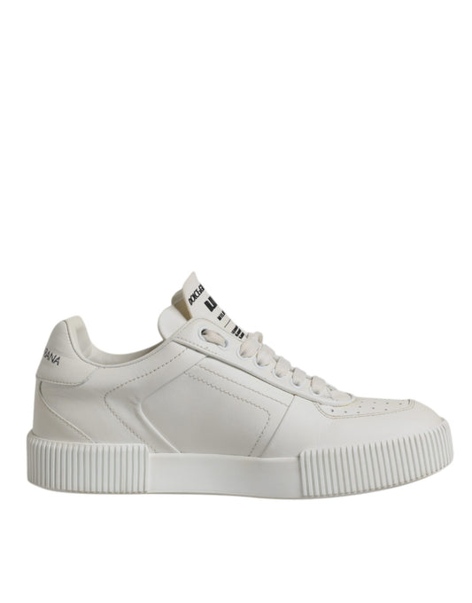 Dolce & Gabbana Weiße Miami Leder Low Top Sneakers Schuhe