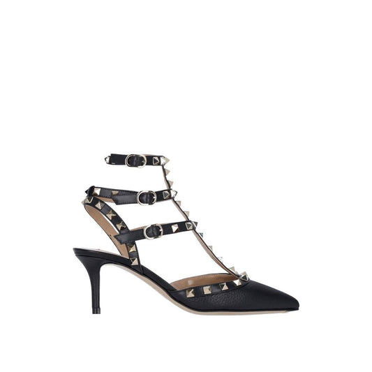 Valentino Garavani – Pumps mit mittelhohem Absatz aus schwarzem Leder