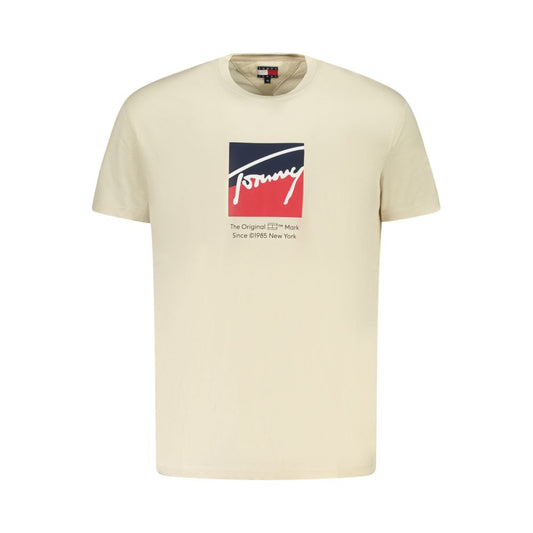 Tommy Hilfiger Beiges Baumwoll-T-Shirt für Herren