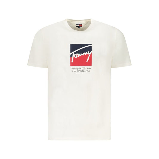 Tommy Hilfiger – Weißes Baumwoll-T-Shirt für Herren