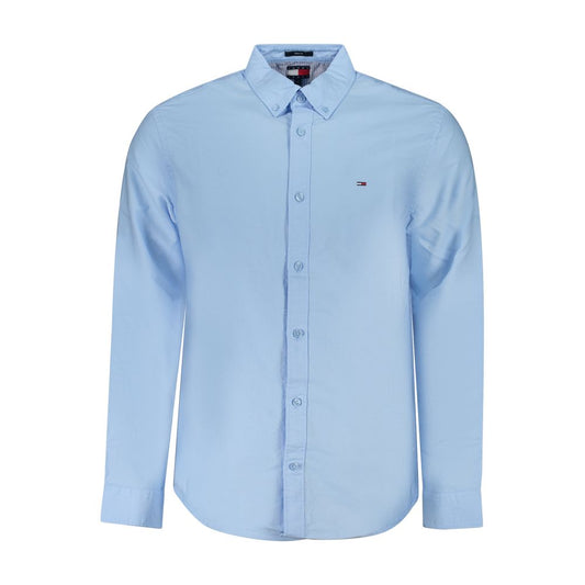 Tommy Hilfiger – Blaues Baumwollhemd für Herren