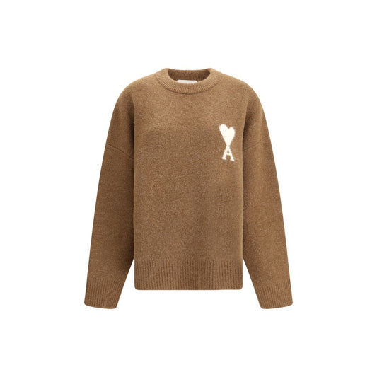Ami Paris braunes Alpaka-Vicugna-Pacos Sweatshirt
