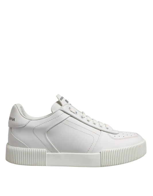 Dolce & Gabbana Weiße Miami Low-Top-Sneakers aus Leder Herren Schuhe