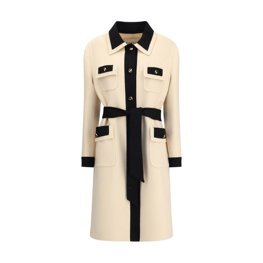 Valentino Wollmantel aus cremefarbenem Fleece