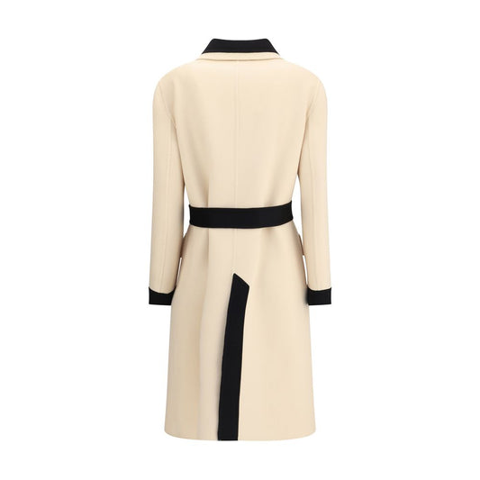 Valentino Wollmantel aus cremefarbenem Fleece
