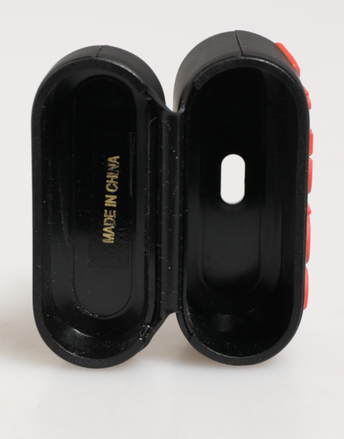 Dolce & Gabbana – Airpods-Etui aus Gummi mit Logoprägung in Schwarz und Orange