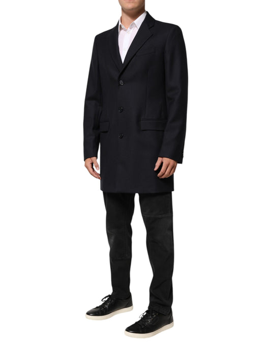 Dolce & Gabbana Dunkelblaue Wolljacke für Herren, Mantel, Blazer, Anzug