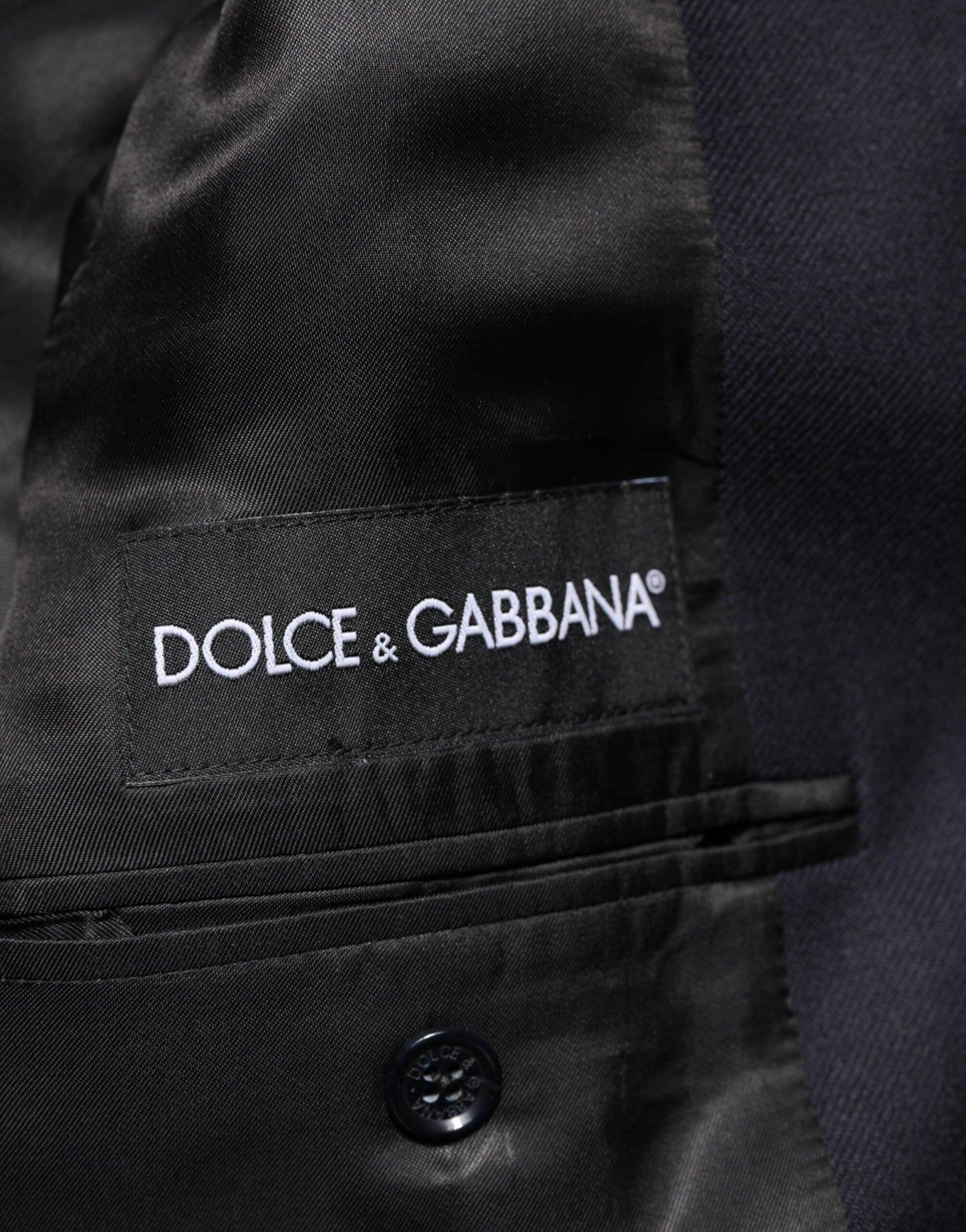 Dolce & Gabbana Dunkelblaue Wolljacke für Herren, Mantel, Blazer, Anzug