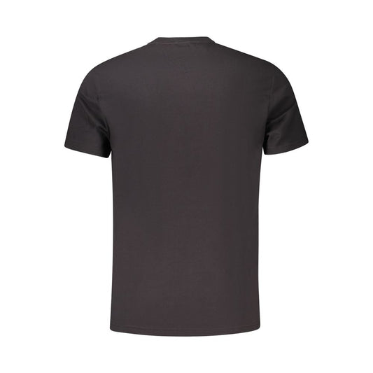 Tommy Hilfiger – Schwarzes Baumwoll-T-Shirt für Herren