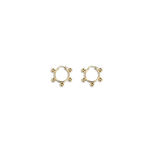 Jil Sander Gold Brass Earrings