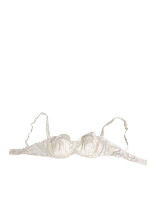 Dolce & Gabbana Balconnet-Dessous-BH in Weiß aus Seidensatin